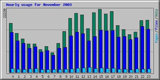 Hourly usage for November 2003